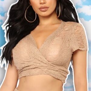 💙 NWT FASHION NOVA No Rest for the Wicked Wrap Top Distressed Brutalist Grunge